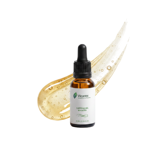 Luxury 1% Caffeine Eye & Face Gel Booster – De-Puffing Serum 20 ML VICAREX
