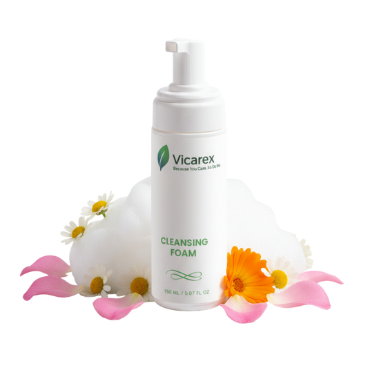 VICAREX Cleansing Foam – Gentle, Hydrating & Refreshing Face Wash for All Skin Types VICAREX