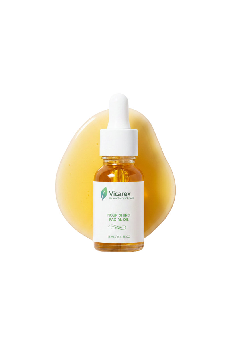 Vicarex Organic Face Oil for Dry & Mature Skin – Nourishing Anti-Aging Facial Oil with Jojoba, Argan, Avocado & Berry Oils – Hydrating Vegan Skincare – COSMOS Organic Certified – 30 ml VICAREX