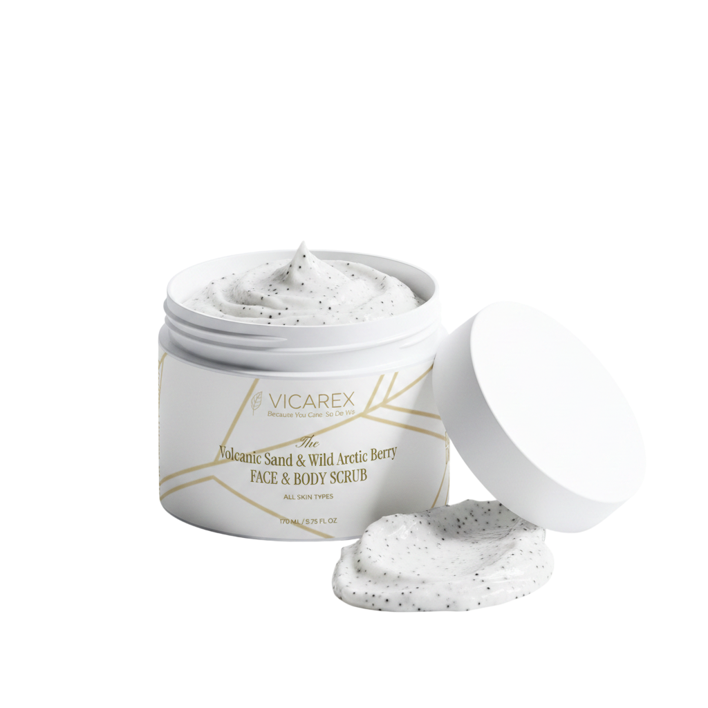 The Lava Glow Volcanic Sand & Wild Arctic Berry Face & Body Scrub Selfnamed