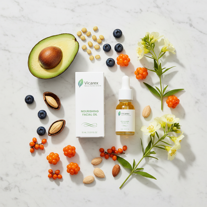 Vicarex Ingredients Flat Lay