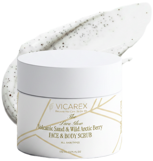 The Lava Glow Volcanic Sand & Wild Arctic Berry Face & Body Scrub Vicarex