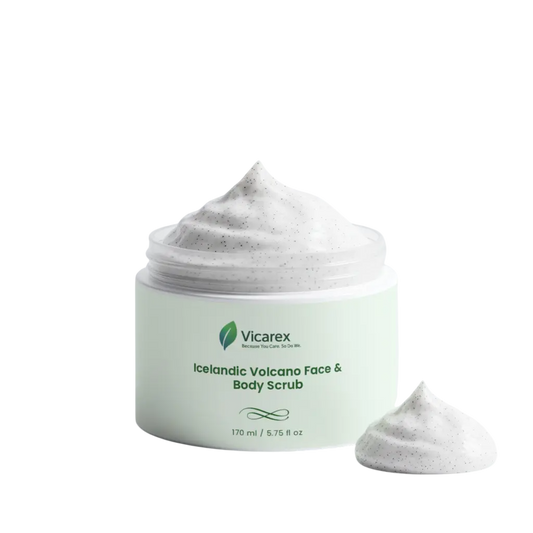 VICAREX Icelandic Volcano Scrub: Gentle Volcanic Sand Exfoliator, 5.75oz Vixcare Health